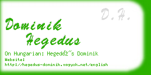 dominik hegedus business card