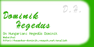 dominik hegedus business card